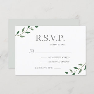 Eukalyptus Greenery White Elegant Wedding UAWG Einladung