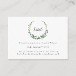 Eukalyptus Greenery Wreath Brautparty Details Begleitkarte