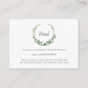 Eukalyptus Greenery Wreath Brautparty Details Begleitkarte