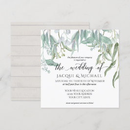 Eukalyptus Grove Rustic Winery Foliage Wedge Einladung