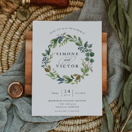 Eukalyptus Grove Wreath Wedding Einladung