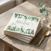 Eukalyptus-Grün-Babyparty-Dankeskarten