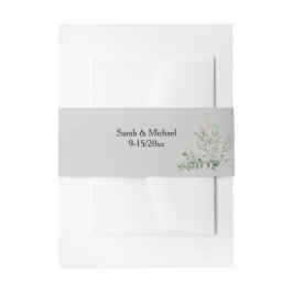 Eukalyptus-Grün-Bauchband Einladungsbanderole