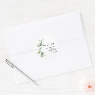 Eukalyptus-Grün Dankeschön-Junggesellinnen-Abschie Runder Aufkleber