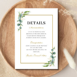 Eukalyptus-Grün Geometric Wedding-Informationen Begleitkarte