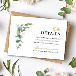 Eukalyptus-Grün Geometric Wedding-Informationen Begleitkarte