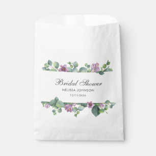 Eukalyptus Grün Grün Lila Brautparty Geschenktütchen