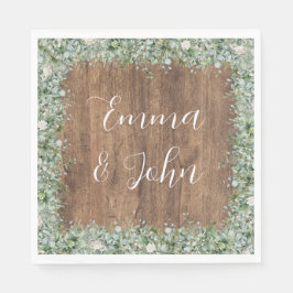 Eukalyptus Grün Hochzeitsserviette | Rustikal Serviette