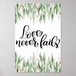 Eukalyptus Grün Liebe Versagt Nie Poster