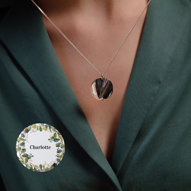 Eukalyptus-Grün Namensschild Button (Von Creator hochgeladen)