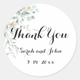 Eukalyptus-Grün-Sticker Runder Aufkleber