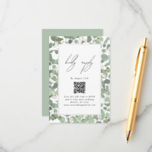 Eukalyptus Grüne Blüten Hochzeiten Begleitkarte