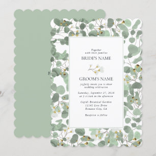 Eukalyptus Grüne Blüten Hochzeiten Einladung
