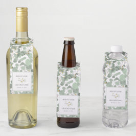 Eukalyptus Grüne Blüten Hochzeiten Flaschenanhänger