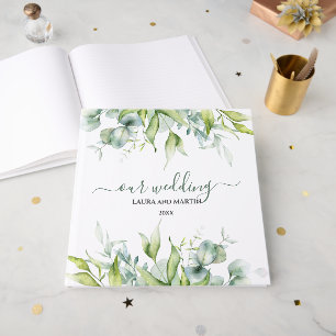 Eukalyptus Grüne Eleganz frisches Design Gästebuch