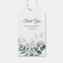 Eukalyptus-Grüne Hochzeit dankbar Geschenkanhänger