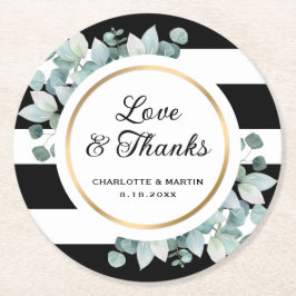 Eukalyptus-Grüne Runder Pappuntersetzer