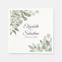Eukalyptus & Grüne Wasserfarben Elegante Hochzeit