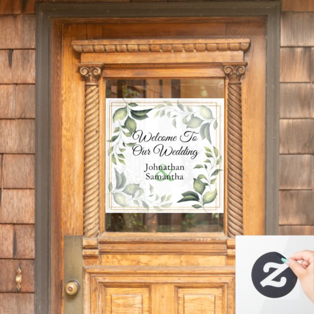 Eukalyptus-Grünkranz Fensteraufkleber (Haustür)