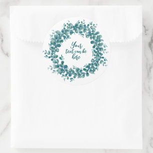 Eukalyptus-Grünkranz Runder Aufkleber