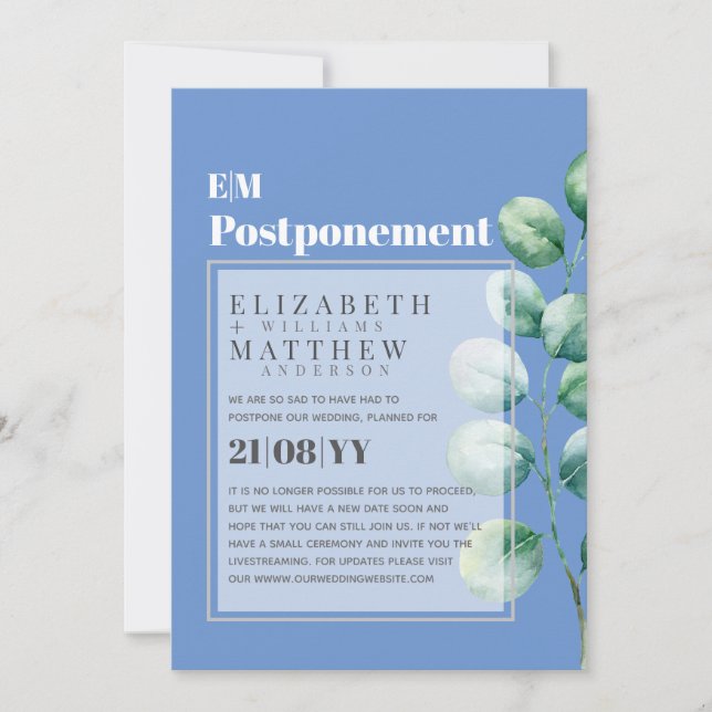 Eukalyptus-Grünpflanzen Aufschub Änderung der Plän (Vorderseite)