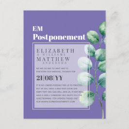 Eukalyptus-Grünpflanzen Aufschub Änderung der Plän Postkarte