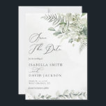 Eukalyptus-Grünpflanzen Blättermagen Grün Save The Date<br><div class="desc">Eukalyptus Grünpflanzen Blattwerk Save the Date grün. Diese Aquarell-Farbe Save the Date mit einem grünen Grün in Aquarelltönen mit kleinen weißen Blume schafft ein elegantes Aussehen für Ihren Hochzeitstag. Es ist perfekt für den Garten, Frühling, Sommer, rustikale, schlaue grüne Hochzeiten. Sie können die gesamte Vorlage bearbeiten/personalisieren. Wenn Sie Hilfe oder...</div>