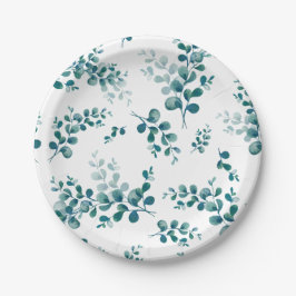 Eukalyptus-Grünpflanzen Pappteller