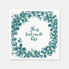 Eukalyptus-Grünpflanzen Serviette