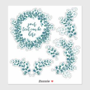 Eukalyptus-Grüntöne Aufkleber