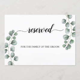 Eukalyptus-Grünzeichen für Hochzeiten vorbehalten Einladung