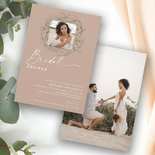 Eukalyptus-Grünzeug-Foto-Brautparty I Einladung
