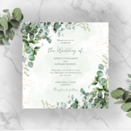 Eukalyptus Grünzeug Hochzeitseinladung Quadratisch Einladung