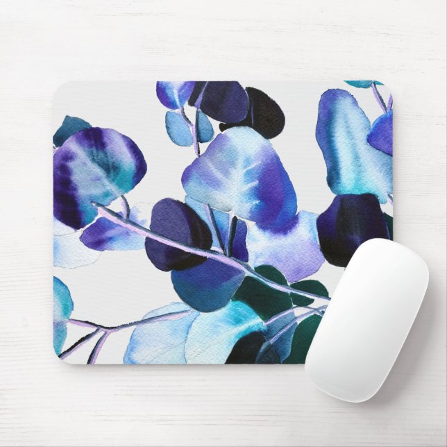 Eukalyptus Gum verlasse Aquarellkunst Mousepad (Mit Mouse)