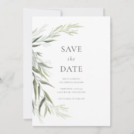 Eukalyptus Gum Verlasse Grünflächen Save the Date Einladung