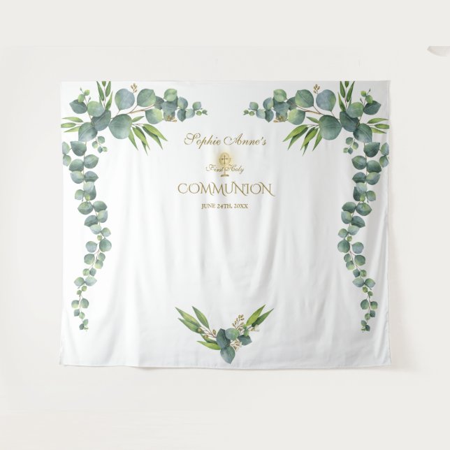 Eukalyptus Heiliger Kommune Prop Wandteppich (Vorderseite (Horizontal))