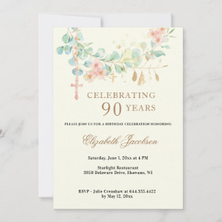 Eukalyptus-Heiligtum Rosary zum Geburtstag Einladung