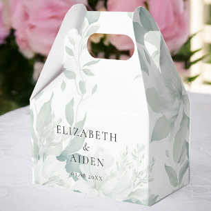 Eukalyptus, hell, Hochzeitskiste Geschenkschachtel