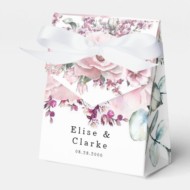 Eukalyptus-Hochzeit der botanischen Rose Geschenkschachtel (Vorderseite)