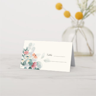 Eukalyptus-Hochzeit der Eleganten Wildblume Platzkarte