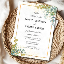 Eukalyptus-Hochzeit in Grün und Gold