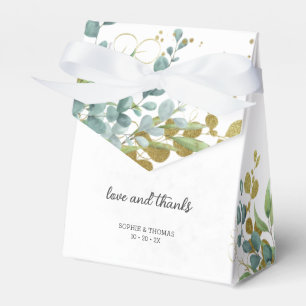 Eukalyptus-Hochzeit in Grün und Gold Geschenkschachtel