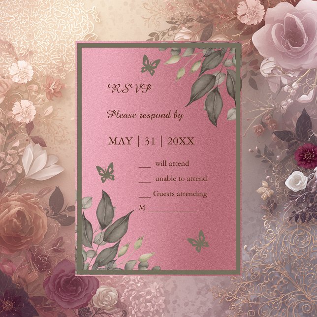 Eukalyptus-Hochzeit RSVP Karte (Von Creator hochgeladen)