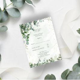 Eukalyptus Hochzeit RSVP Karte 1001