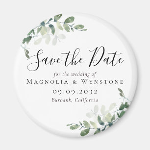 Eukalyptus Hochzeit Save The Date Magnet