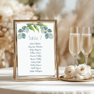 Eukalyptus-Hochzeit-Sitzordnung-Tabellennummer-Nam Programm