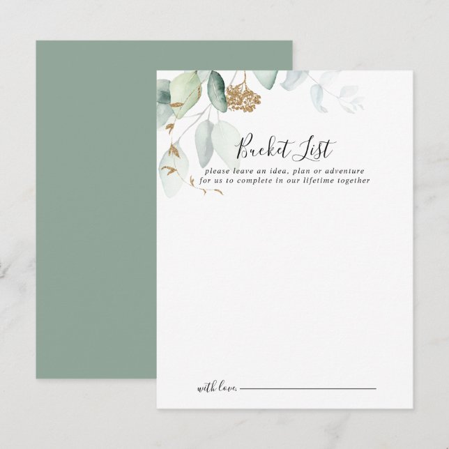 Eukalyptus-Hochzeitkarten Postkarte (Vorne/Hinten)