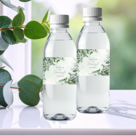 Eukalyptus Hochzeits-Wasserflaschenetikett 1001A Wasserflaschenetikett