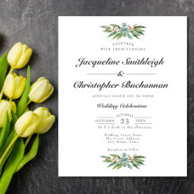 Eukalyptus-Hochzeitseinladung zum kleinen Preis