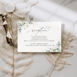 Eukalyptus-Hochzeitsempfang-Umschlagkarten Begleitkarte